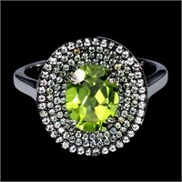 Oval Peridot 9x7mm Sapphire Gemstone 925 Sterling