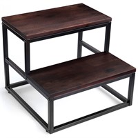 Wooden Two Step Stool - Heavy Duty 2 Step Stool -