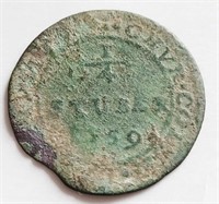 1759 Bavaria 1/4 STUBER coin 20mm