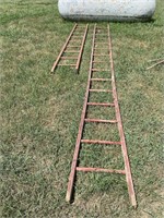 Antique wooden ladders