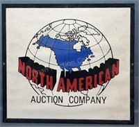 North American Auction Co Painted Sign