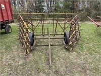 4 section steel drag on cart