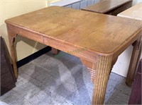 Antique art deco solid wood dining table with