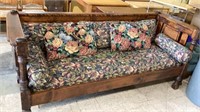 Very nice solid wood sofa with tapestry style