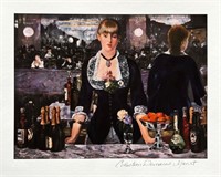 Edouard Manet Bar At The Folies Bergene Estate Sig