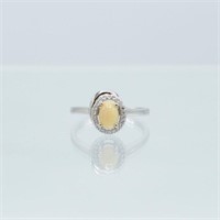 Beautiful 1.35 Ct Natural Color Play Opal Ring