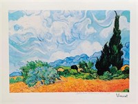 Van Gogh Wheat Field Estate Signed Reproduction Gi
