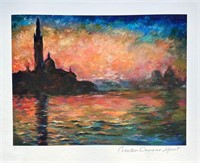 Claude Monet Venice At Dusk Estate Signed Limited