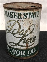 Quaker State DeLuxe Motor Oil Can (empty)