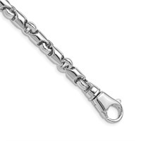 14K- White Gold Fancy Link Chain Necklaces