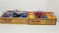 2 "Wings Of Texaco" Diecast Airplanes W/Boxes