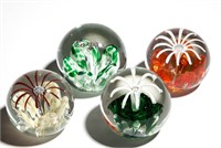 ASSORTED JOE ZIMMERMAN PAPERWEIGHTS, LOT OF FOUR,