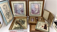 Assorted picture frames and pictures