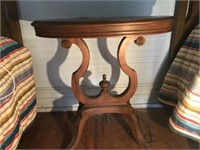 Vintage Bedside Table with Harp Base