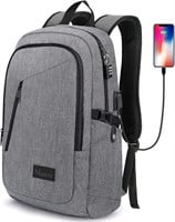 Mancro Anti-theft Laptop Backpack 15.6 inch Grey