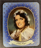 POLA NEGRI: Embossed Tobacco Card (1934)