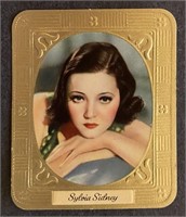 SYLVIA SIDNEY: Embossed Tobacco Card (1934)
