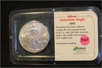 2002 1oz .999 Pure Silver Eagle