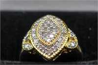 Diamond cluster dinner ring