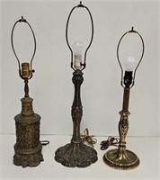 (3) Vintage Table Lamp Bases