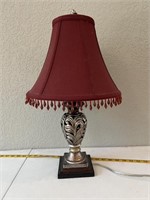 Lamp with Red Shade