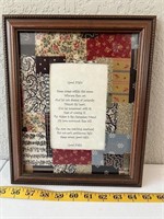 Quilted Mat Framed Poem