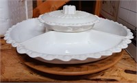 USA Pottery Lazy Susan Server