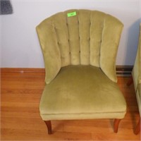 VINTAGE VELOUR CHAIR- NICE CONDITION- MATCHES #449
