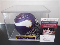 FRAN TARKENTON SIGNED AUTO VIKINGS MINI HELMET JSA