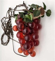 Vintage Lucite Grapes Swag Lamp - working