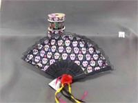 Sugar Skull Ribbon & Hand Fan