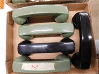 5 Bell System telephone hand sets