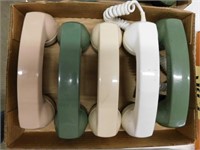 5 Bell System telephone hand sets
