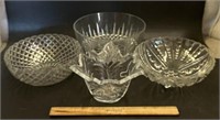 (4)VINTAGE GLASS DISHES-ASSORTED
