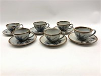 El Palomar Mexican Pottery Teacups & Saucers