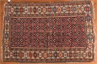 Antique Kuba rug, approx. 3.9 x 5.6