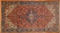 Semi-antique Herez rug, approx. 9.5 x 17.4