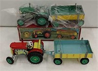 2x- Pressed Steel Tractor & Wagon Sets