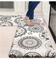 Cushioned Anti Fatigue Kitchen Rug Set, 2 Pieces