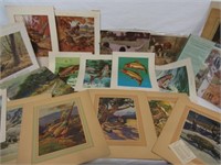 LARGE LOT OF ARTWORK SUITABLE FOR FRAMING: