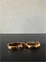 Monet Gold Tone Clip-on Earrings
