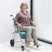 $174  OasisSpace Folding Shower Commode Wheelchair
