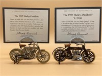 1907 Harley-Davidson & 1909 V-Twin 1:24 Diecasts