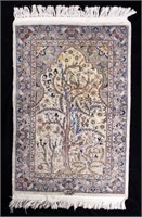 Signed Kerman Persian Tree of Life Prayer Rug