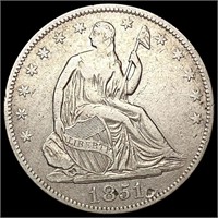 1851-O Seated Liberty Half Dollar LIGHTLY
