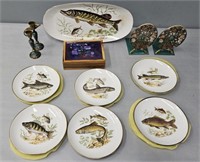 Judaica Decoratives Lot incl Naaman Fish Service