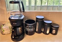 Mr. Coffee, canister set, utensil holder