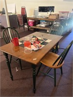 Kitchen Table and three bentwood chairs