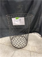 Vintage Wire Basket 19" tall x 13" diameter