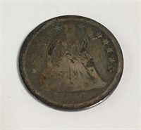 1856 Silver Seated Liberty Dime